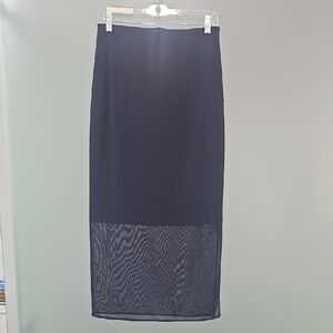 Armani Exchange Blue Midi Pencil Skirt with Slit